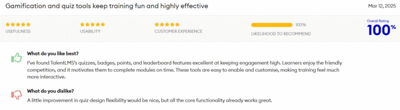 Peer reviews on eLI's LMS directory