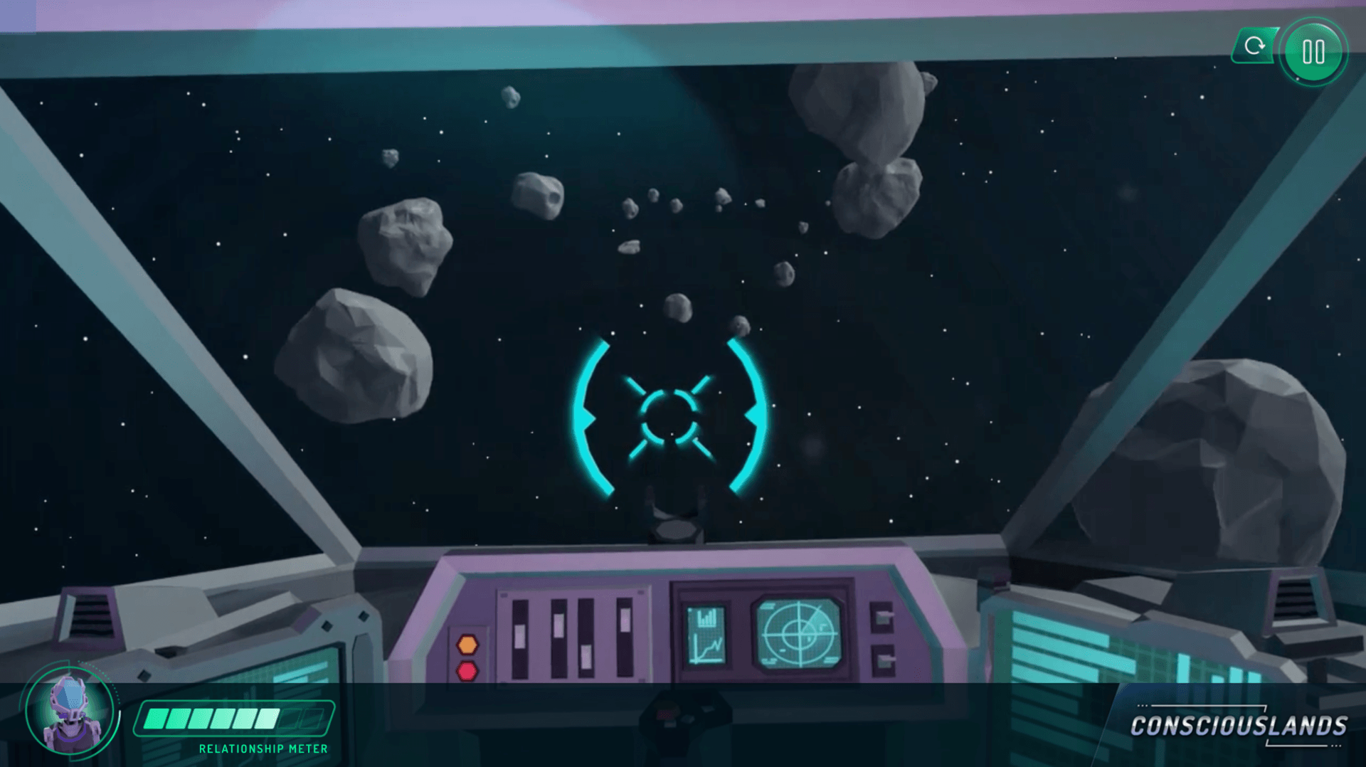 Consciouslands is designed to be experimental, playful, and entertaining.