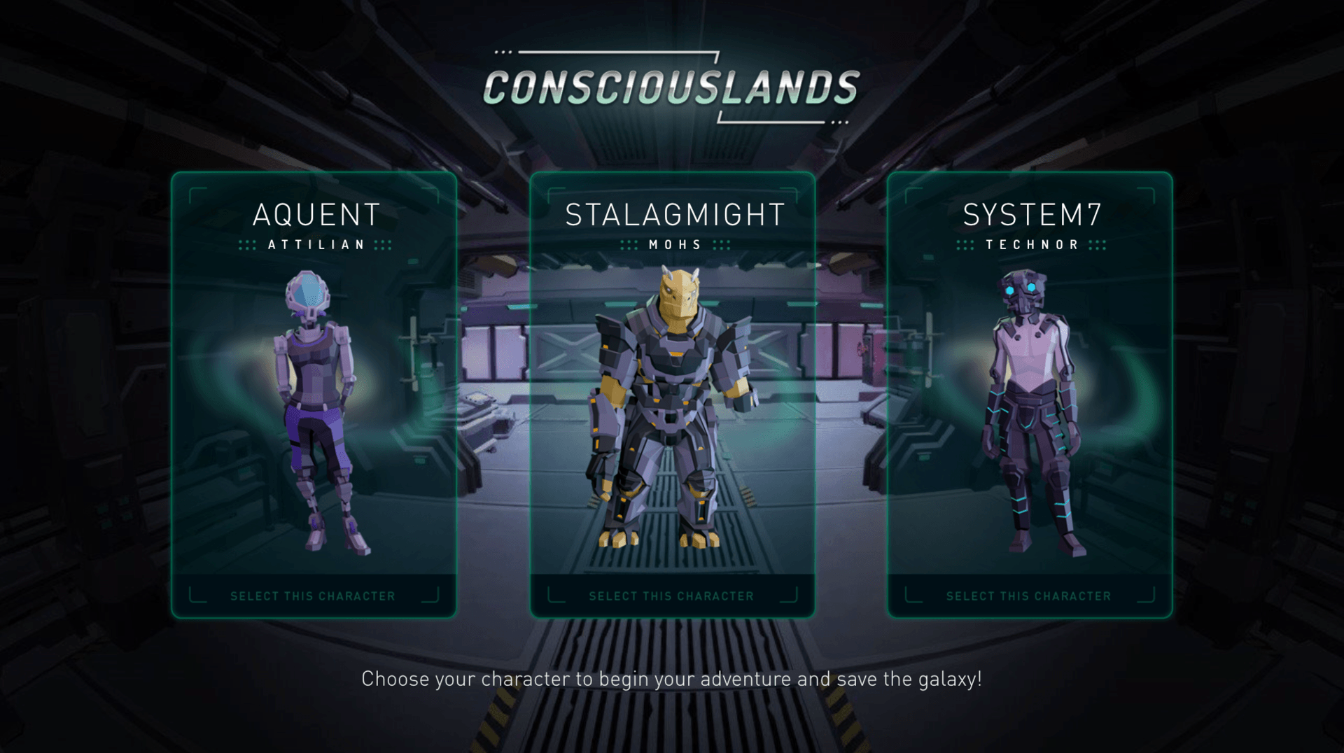 Consciouslands character selection