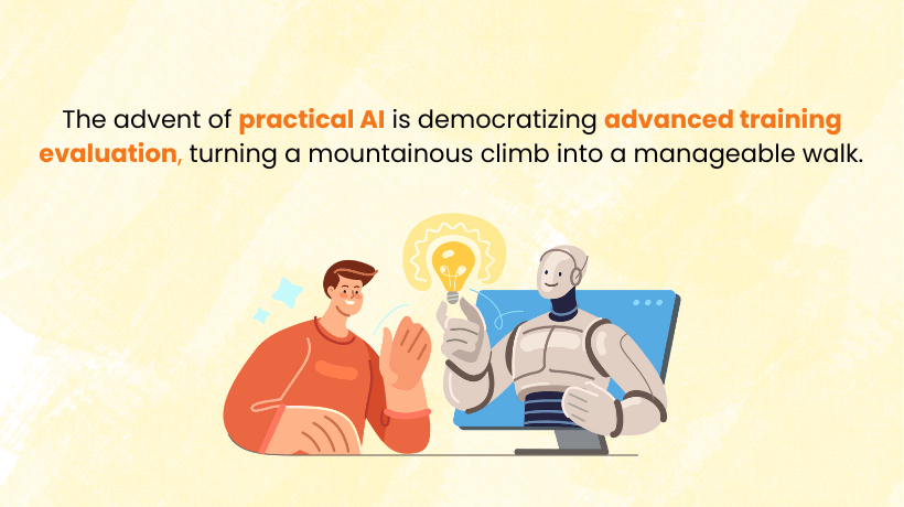 The advent of practical Artificial Intelligence (AI) is democratizing advanced training evaluation, turning what was once a mountainous climb into a manageable walk.