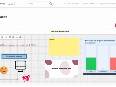 Screenshot of nectarLMS