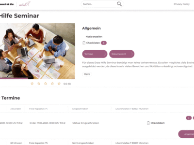 Screenshot of nectarLMS