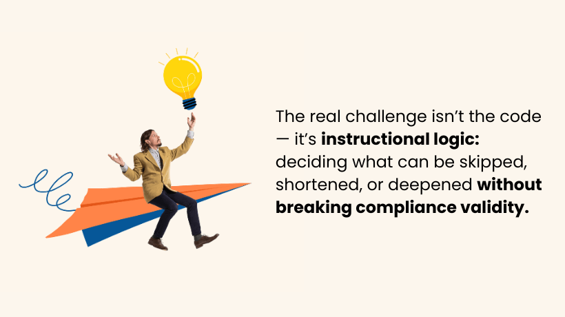 The real challenge is instructional knowledge.