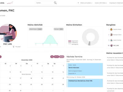 Screenshot of nectarLMS