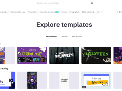 Screenshot of Genially