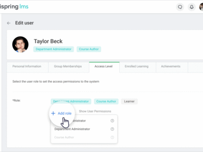 Screenshot of iSpring LMS