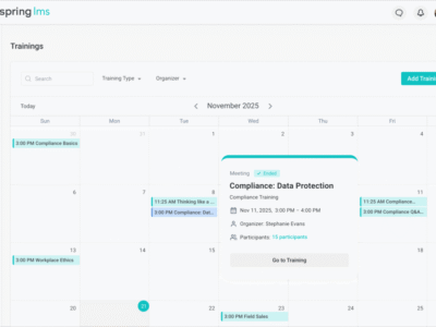 Screenshot of iSpring LMS