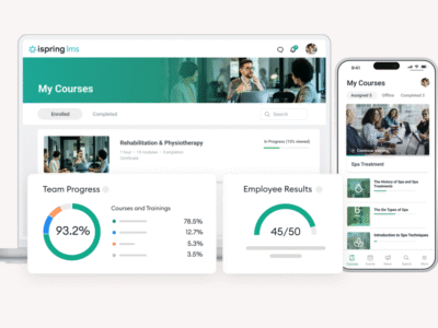 Screenshot of iSpring LMS