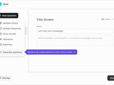 Screenshot of iSpring LMS