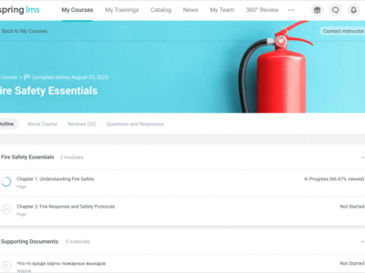 Screenshot of iSpring LMS - Onboarding