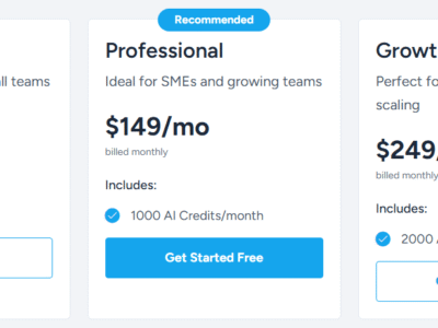 Screenshot of BizHire