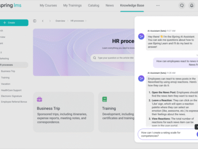 Screenshot of iSpring LMS