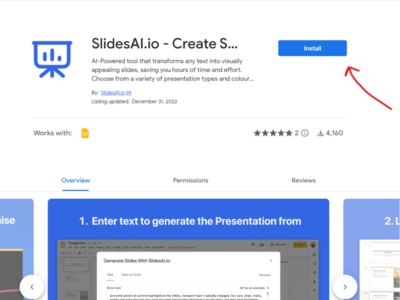 Screenshot of SlidesAI