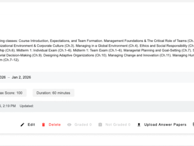 Screenshot of EduGears AI LMS