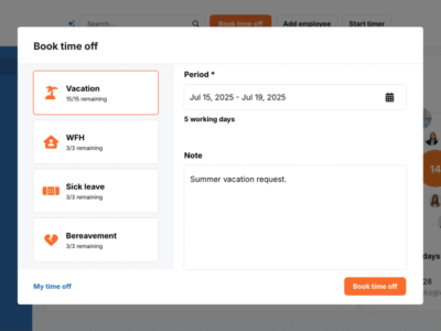 Screenshot of TalentHR