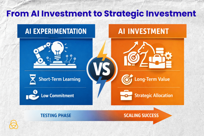 AI investment vs. AI experimentation