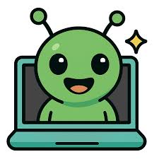 Happy alien AI logo