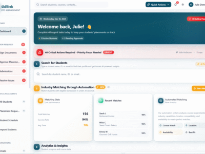Screenshot of SkilTrak
