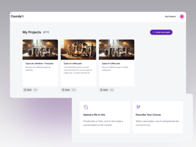 Screenshot of CourslyAI