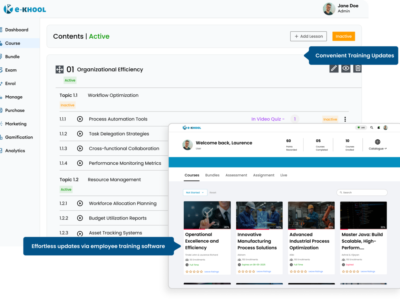Screenshot of e-KHOOL LMS