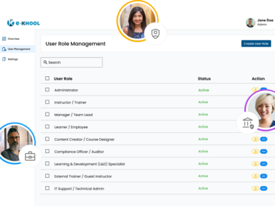 Screenshot of e-KHOOL LMS