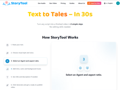 Screenshot of Storytool