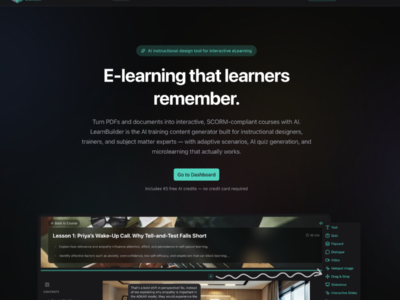 Screenshot of LearnBuilder