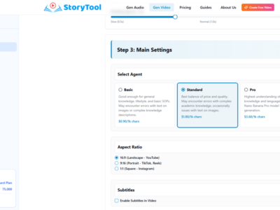Screenshot of Storytool