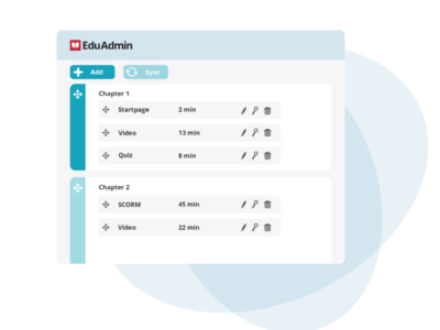 Screenshot of EduAdmin LMS