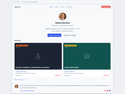 Screenshot of Lesson Reach