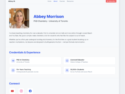 Screenshot of Lesson Reach