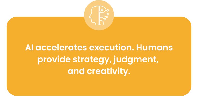 AI accelerates execution.
