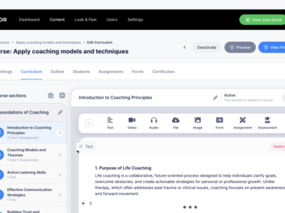 Screenshot of eProfessor