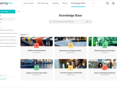 Screenshot of iSpring LMS