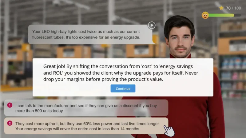 To make the training effective, combine technical details with practical sales guidance.