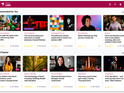 Screenshot of Invince LMS (formerly UpsideLMS)