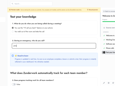 Screenshot of Zunderwork