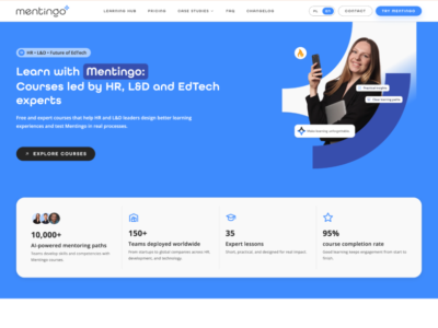 Screenshot of Mentingo LMS & Learning Platforms