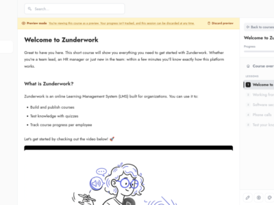 Screenshot of Zunderwork