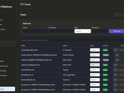 Screenshot of ICTExam