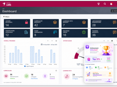 Screenshot of Invince LMS (formerly UpsideLMS)