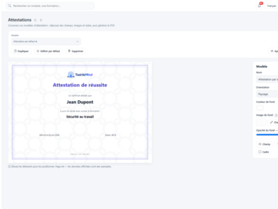 Screenshot of TadribMind