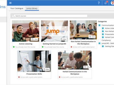 Screenshot of JumpLMS