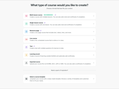 Screenshot of GoSkills