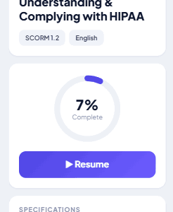 Screenshot of MyPass LMS