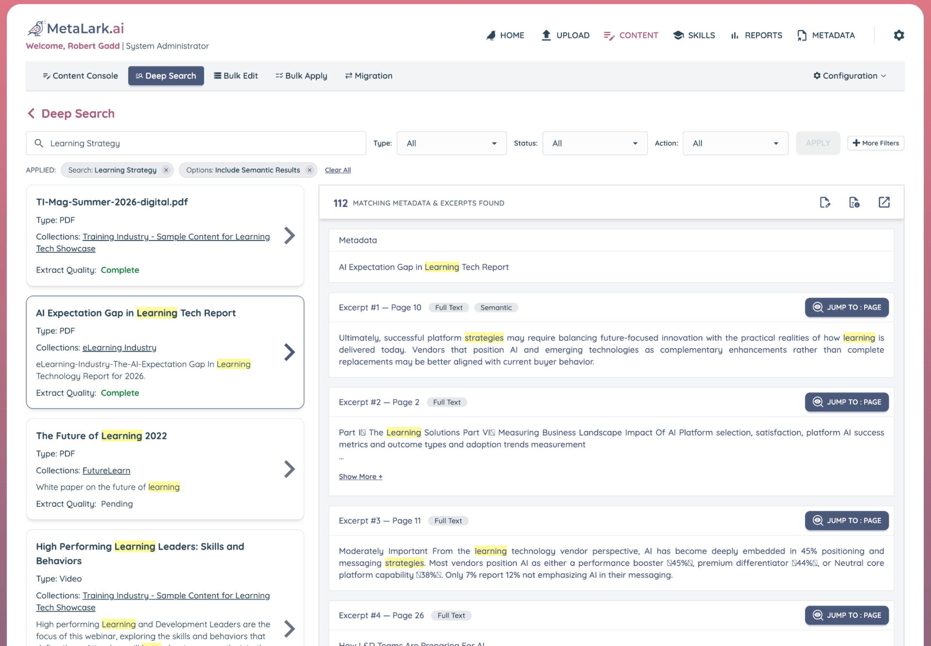 MetaLark.ai: Intelligent Extraction Tool