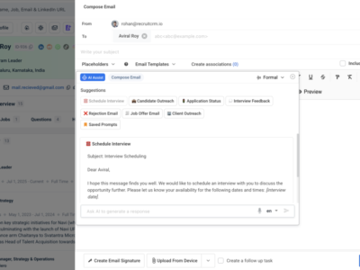 Screenshot of Recruit CRM