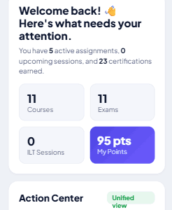 Screenshot of MyPass LMS