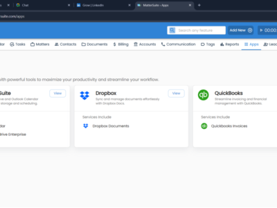 Screenshot of MatterSuite