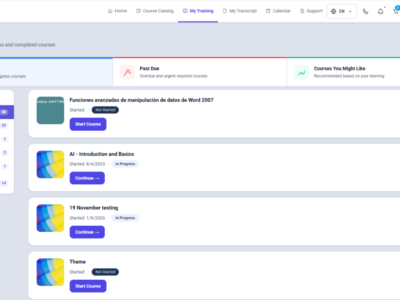 Screenshot of SimpliTrain - The Most Flexible ILT Platform